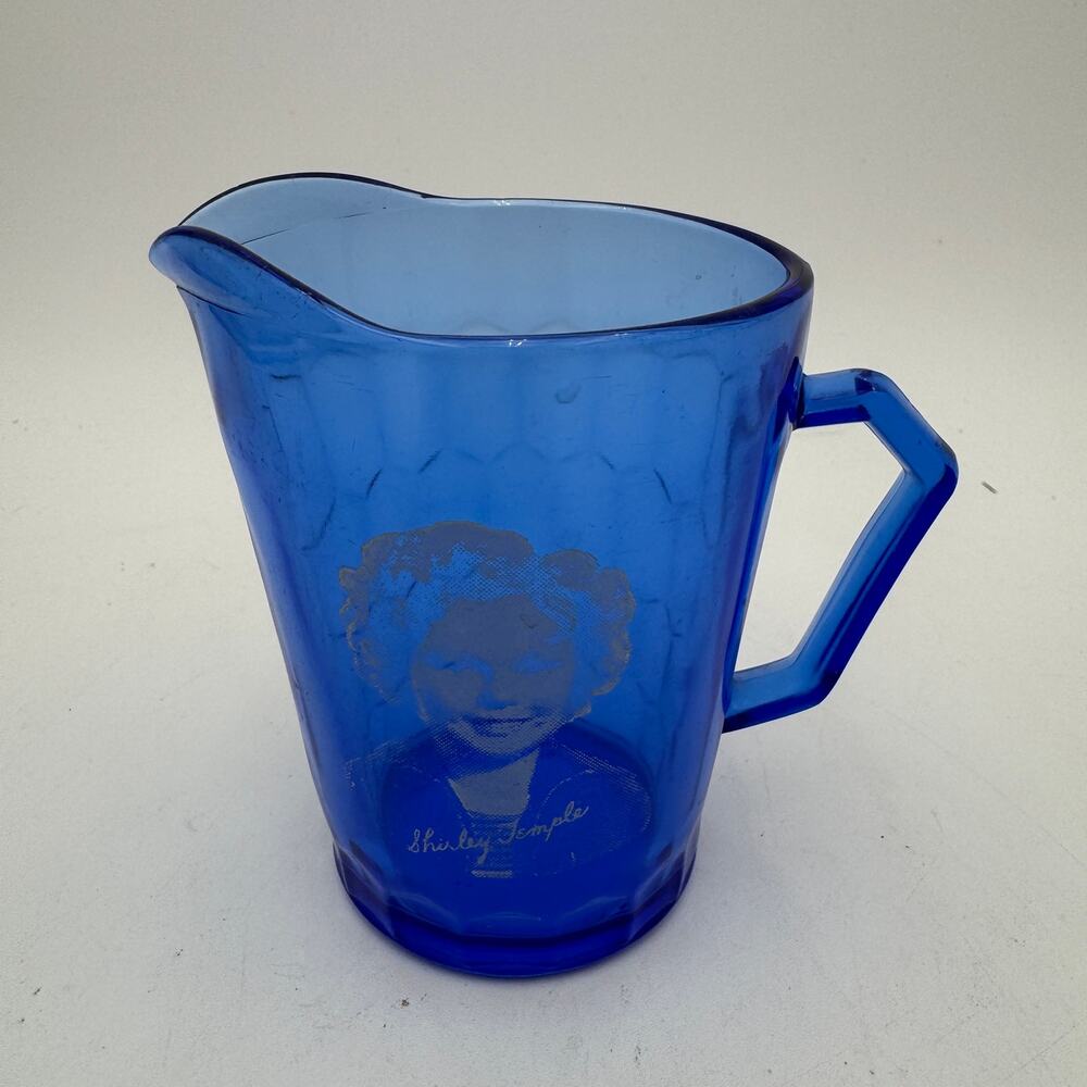 Vintage Shirley Temple Creamer Small Pitcher in Ritz Cobalt Blue by HAZEL-ATLAS